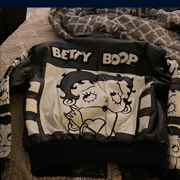 BETTY BOOP VINTAGE LEATHER JACKET - Picture 1 of 2